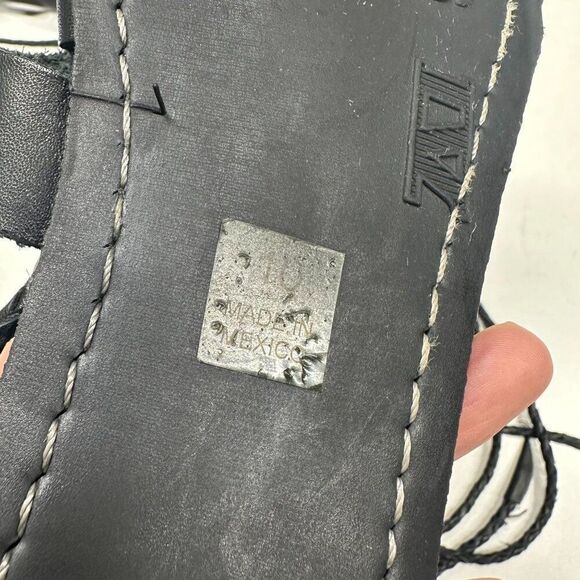 Five Worlds Distressed Lace Up Gladiator Flat Leather Sandals Womens Size 10 - Picture 9 of 10
